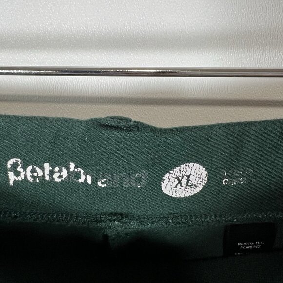 Betabrand Women's Size XL Green Pull On Straight Leg Stretch Pants Office Casual - Picture 5 of 8